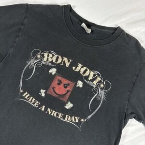 Vintage Y2K 2005 Bon Jovi Have a‎ Nice Day Tour Concert Band T-Shirt Size Small